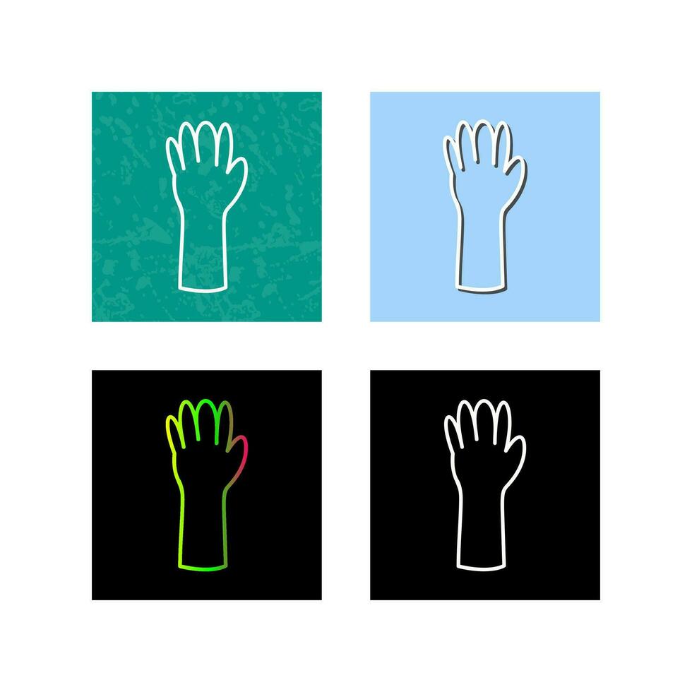 icône de vecteur de gants uniques