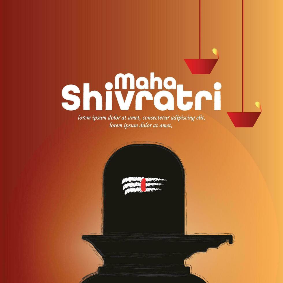 illustration de Seigneur shiva pour maha shivaratri est une hindou Festival vecteur