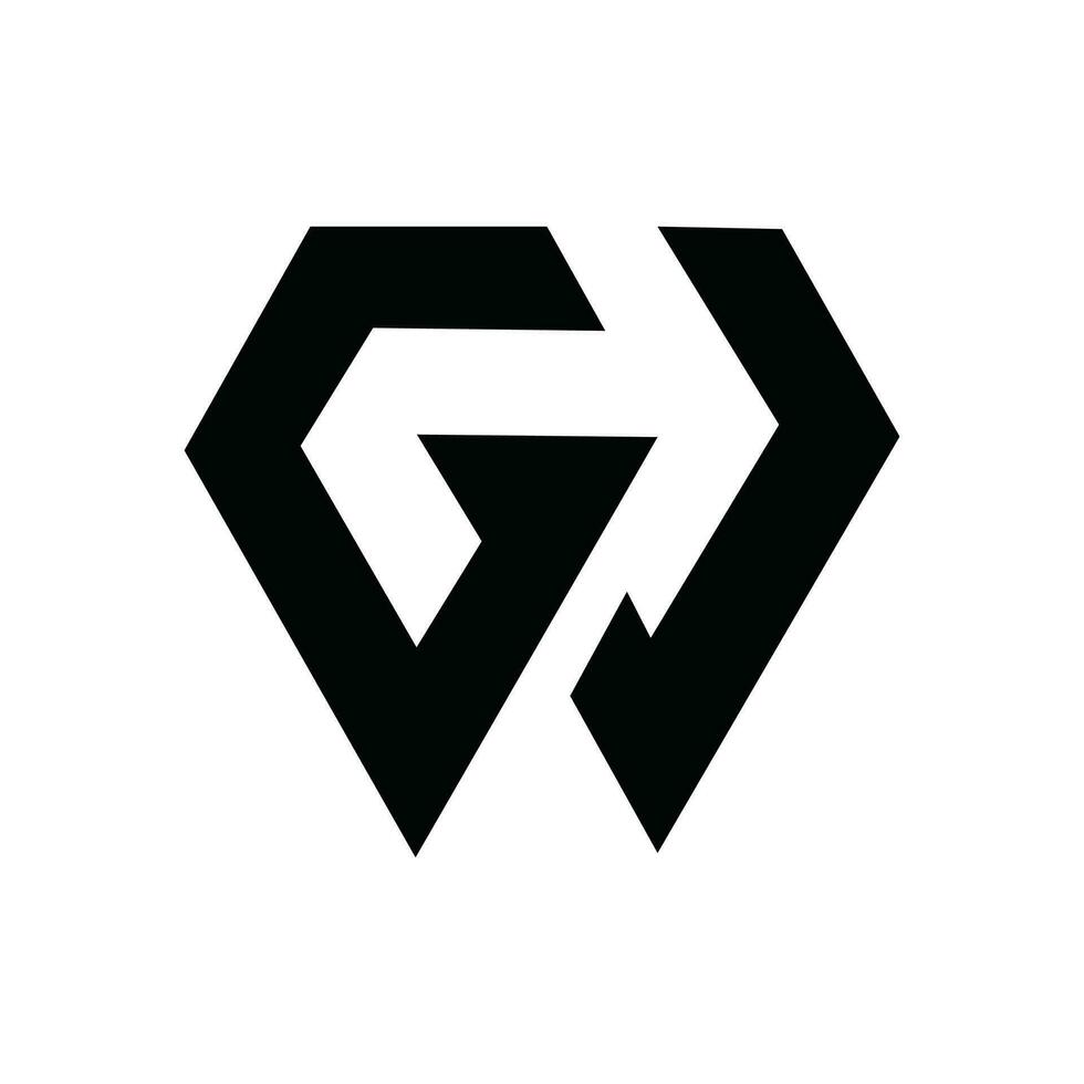 monogramme élégant minimal logo vecteur