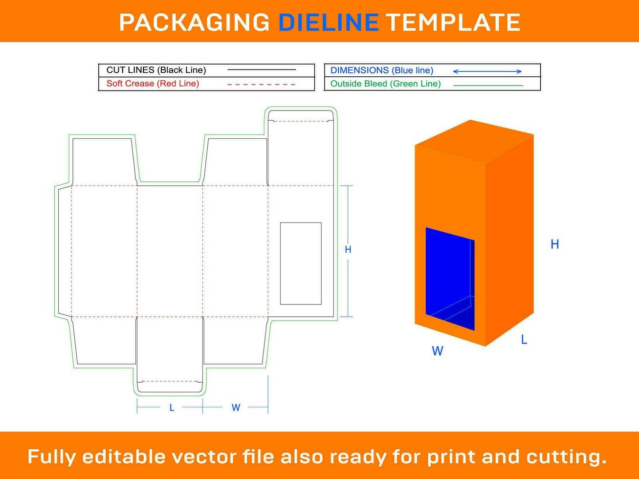 afficher bougie boîte dieline modèle vecteur