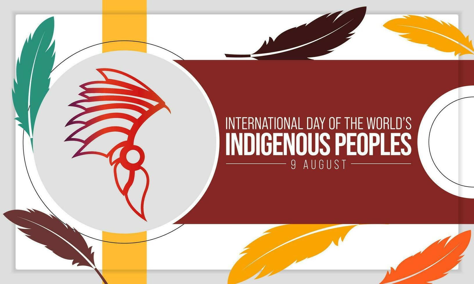 monde indigène journée est observé chaque année sur août 9, à élever conscience et protéger le droits de le indigène population. vecteur illustration
