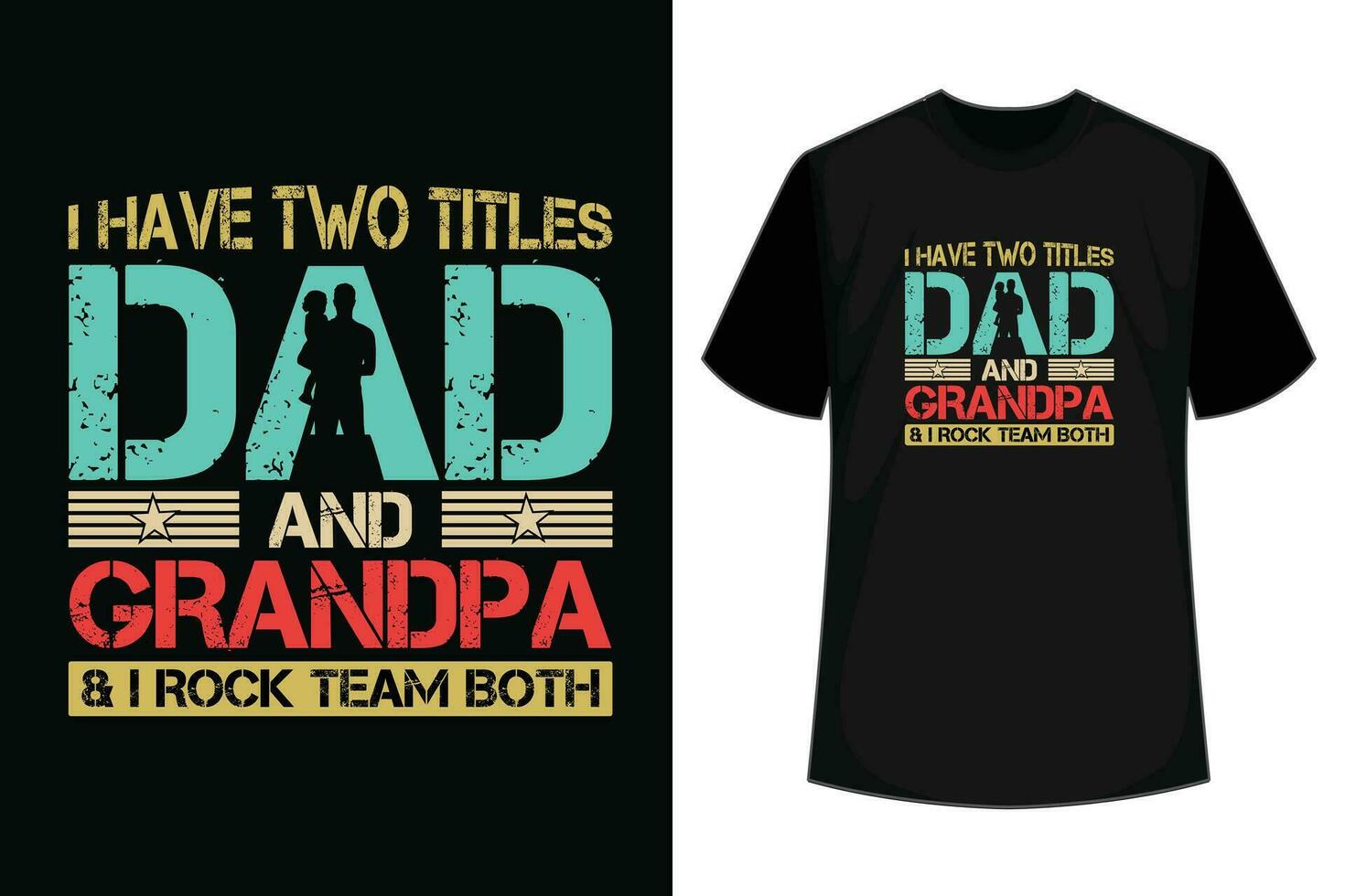 je avoir deux titres papa et oncle et je Roche leur tous les deux du père journée T-shirt conception vecteur