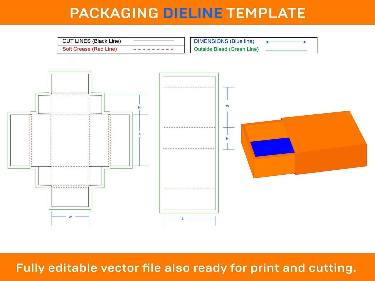 rencontre boîte, 1,75 X 2.375 X 0,875, dieline modèle vecteur