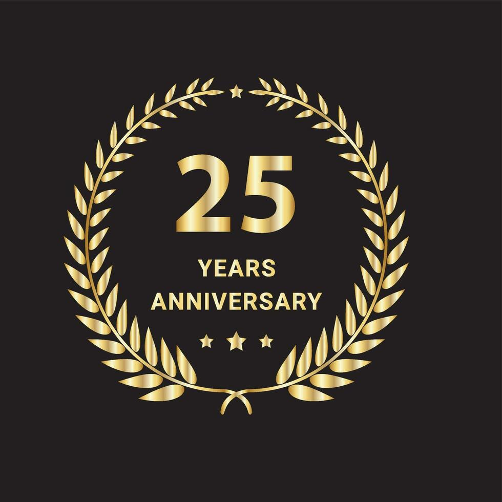 25 année anniversaire célébrations logo, vecteur et graphique