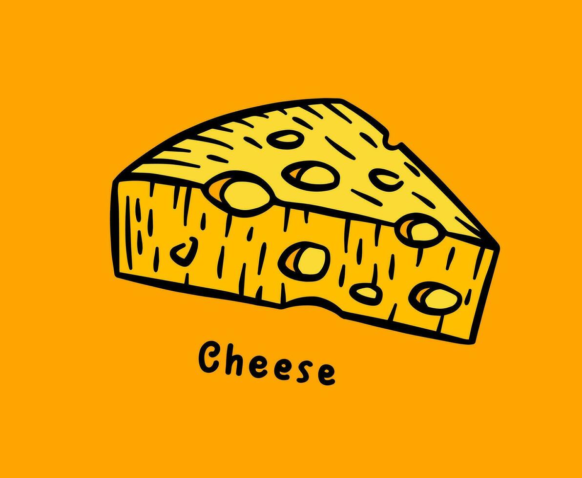 fromage tranche ligne art icône, contour vecteur signe, linéaire pictogramme isolé sur blanche. logo illustration