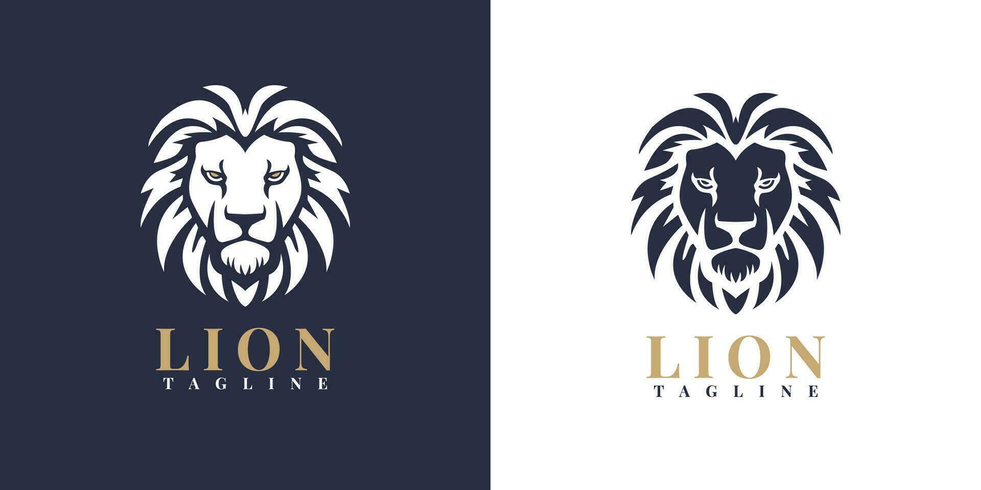 Lion tête logo modèle conception vecteur