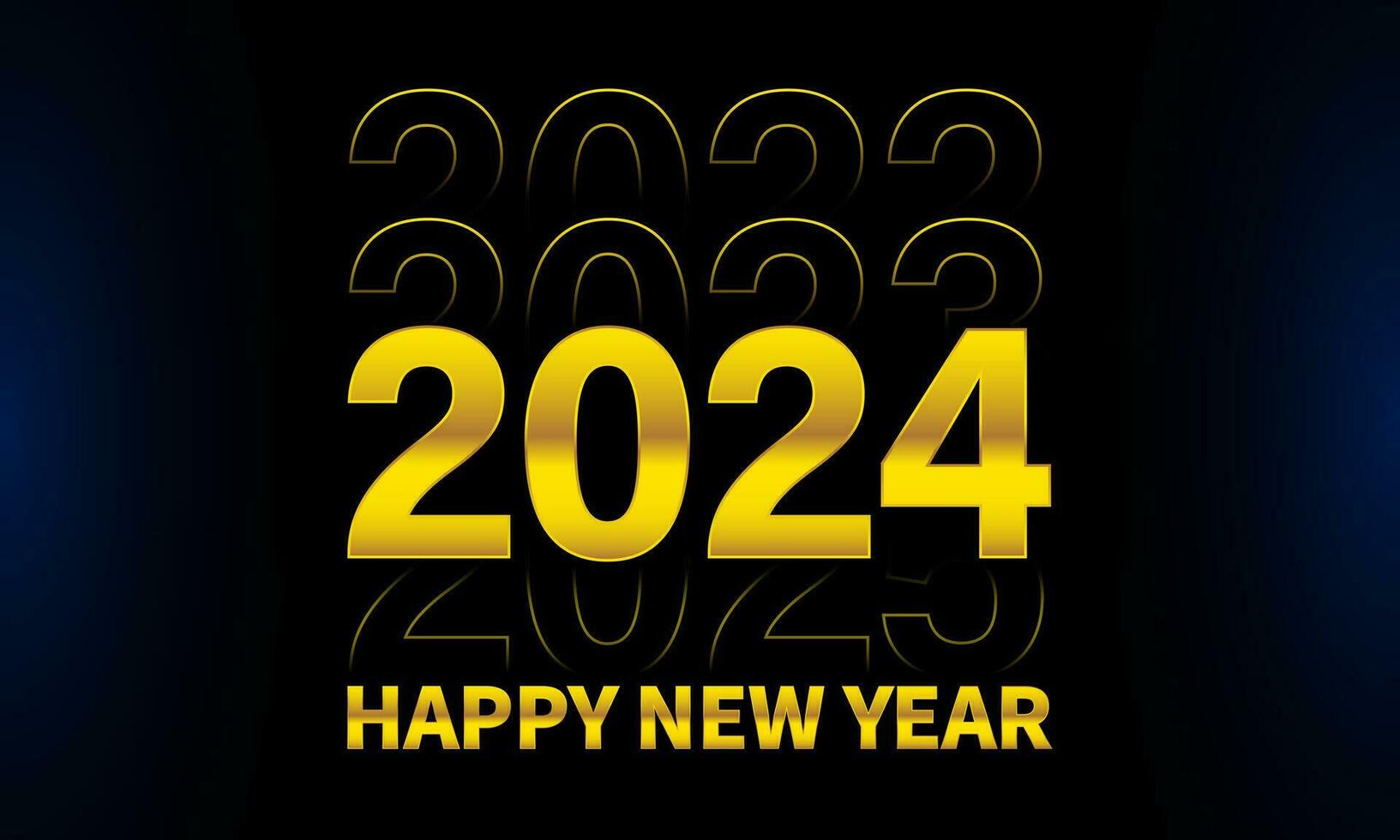Conception de fond de bonne année 2024. vecteur