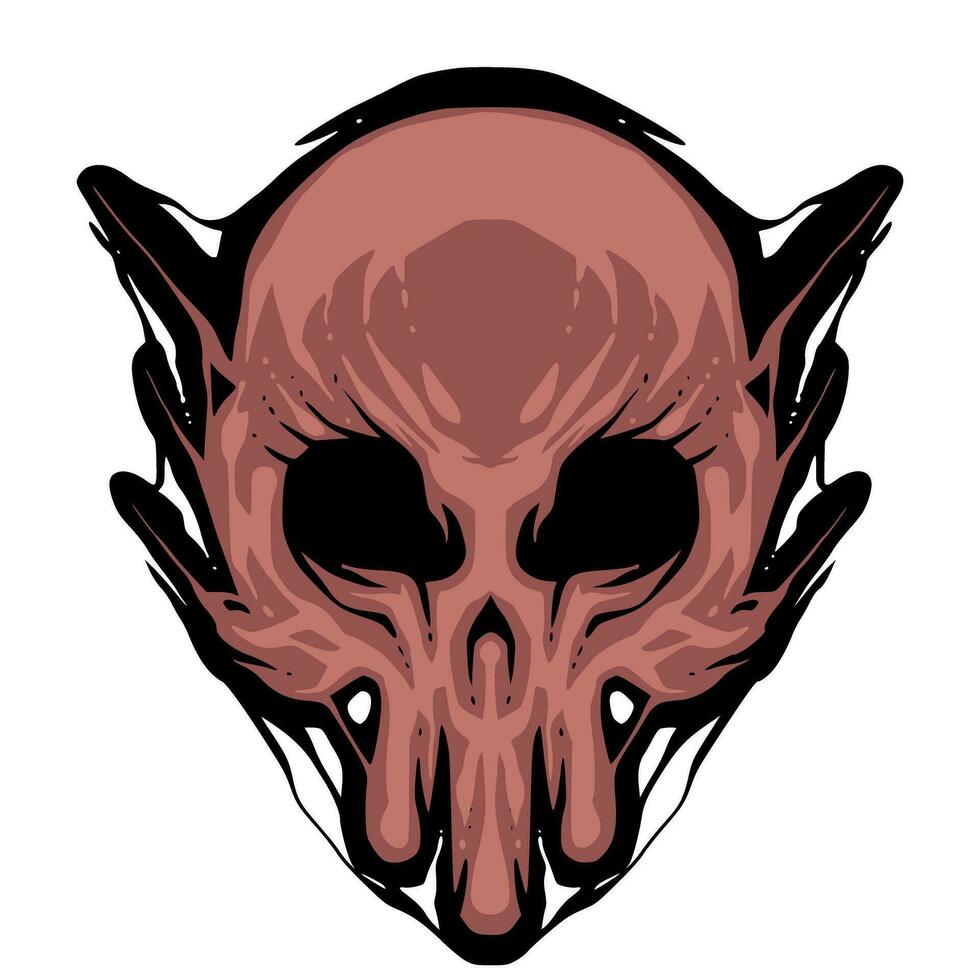 crâne tête illustration mascotte logo vecteur