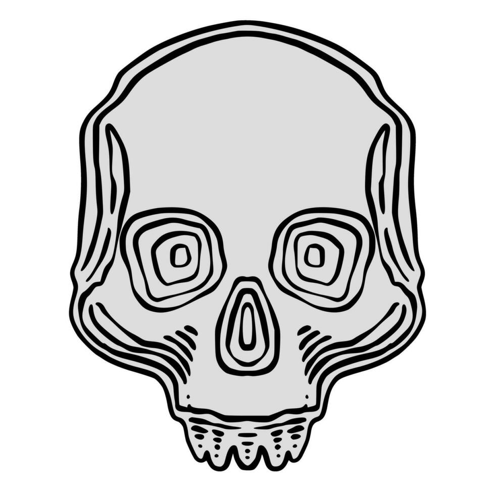 crâne illustration mascotte logo vecteur