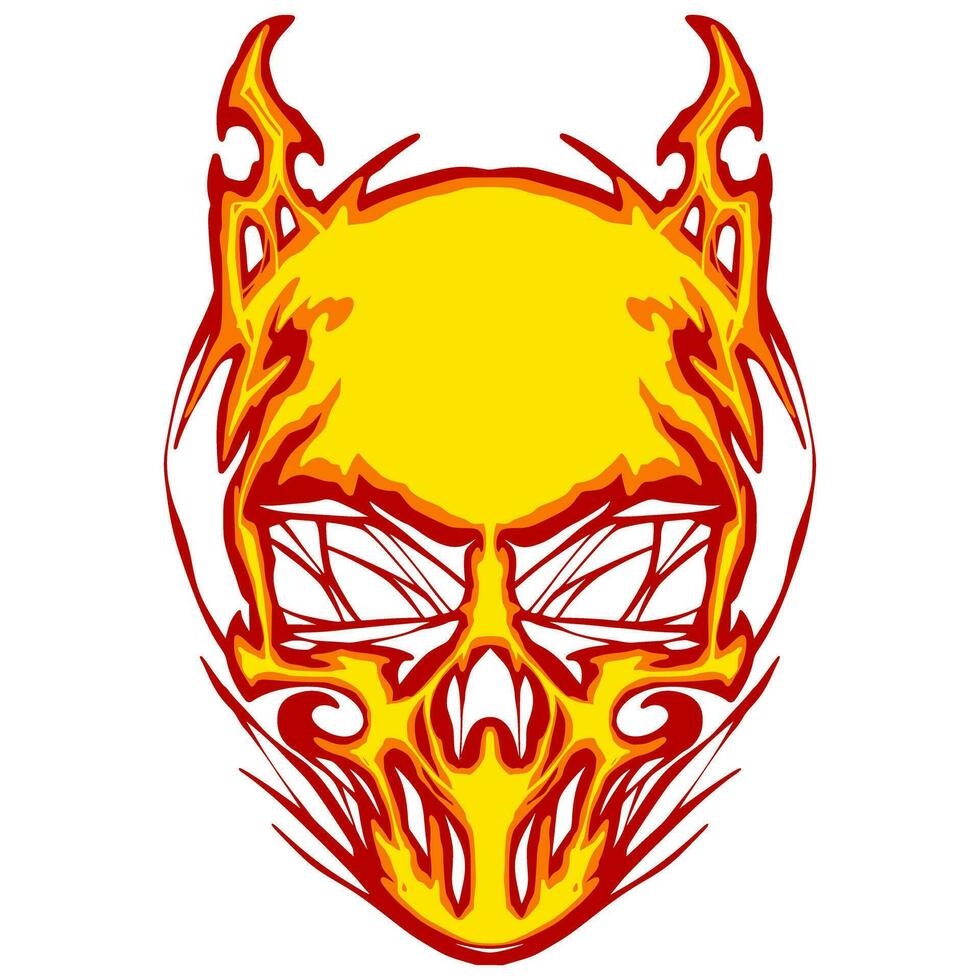 crâne illustration art mascotte logo vecteur