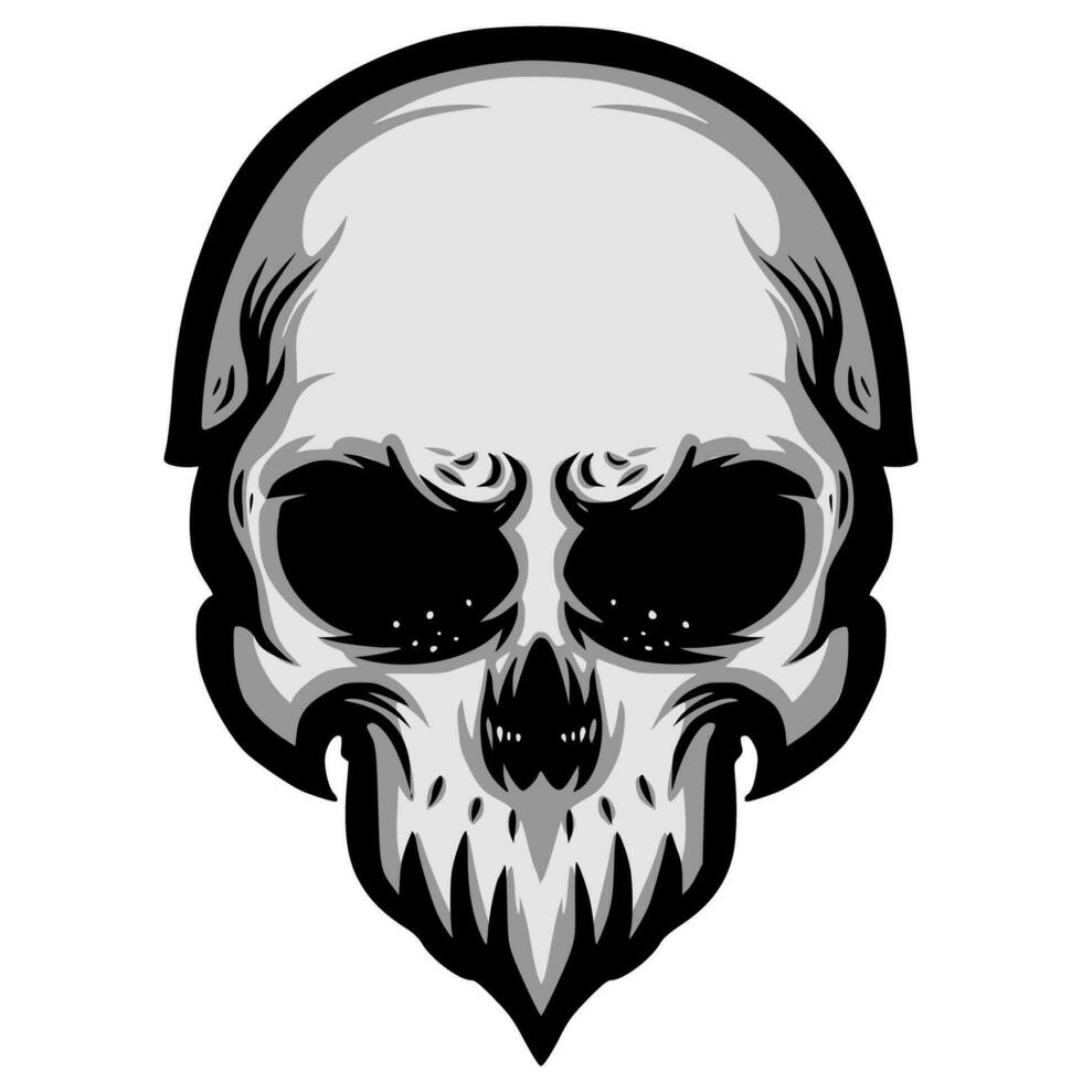 crâne illustration mascotte logo art vecteur