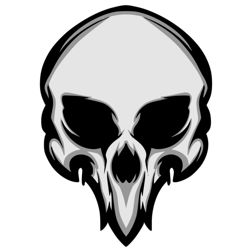 crâne illustration mascotte logo art vecteur