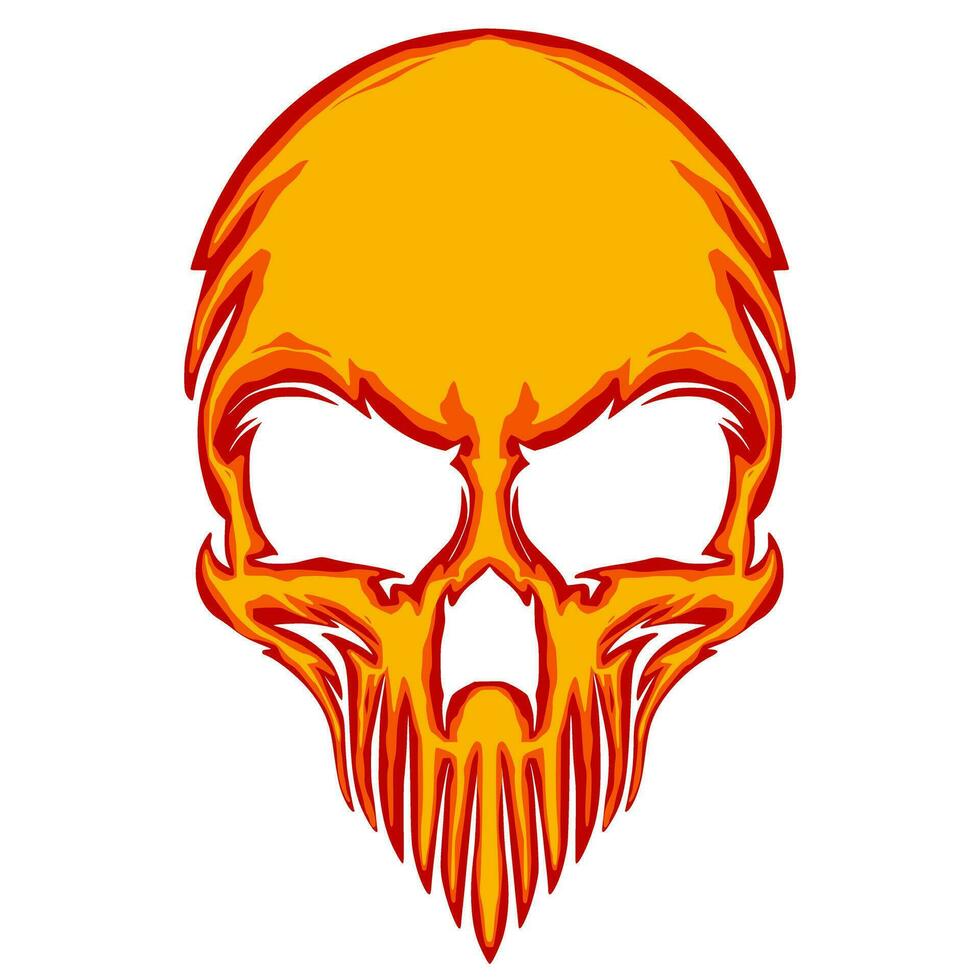 illustration crâne tête mascotte logo art vecteur