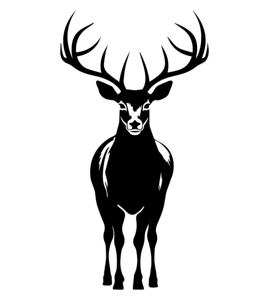 vecteur modèle de animal cerf avec noir bois