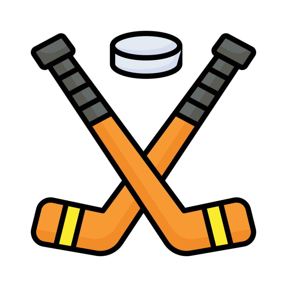 branché icône de la glace le hockey dans modifiable style, facile à utilisation et Télécharger vecteur