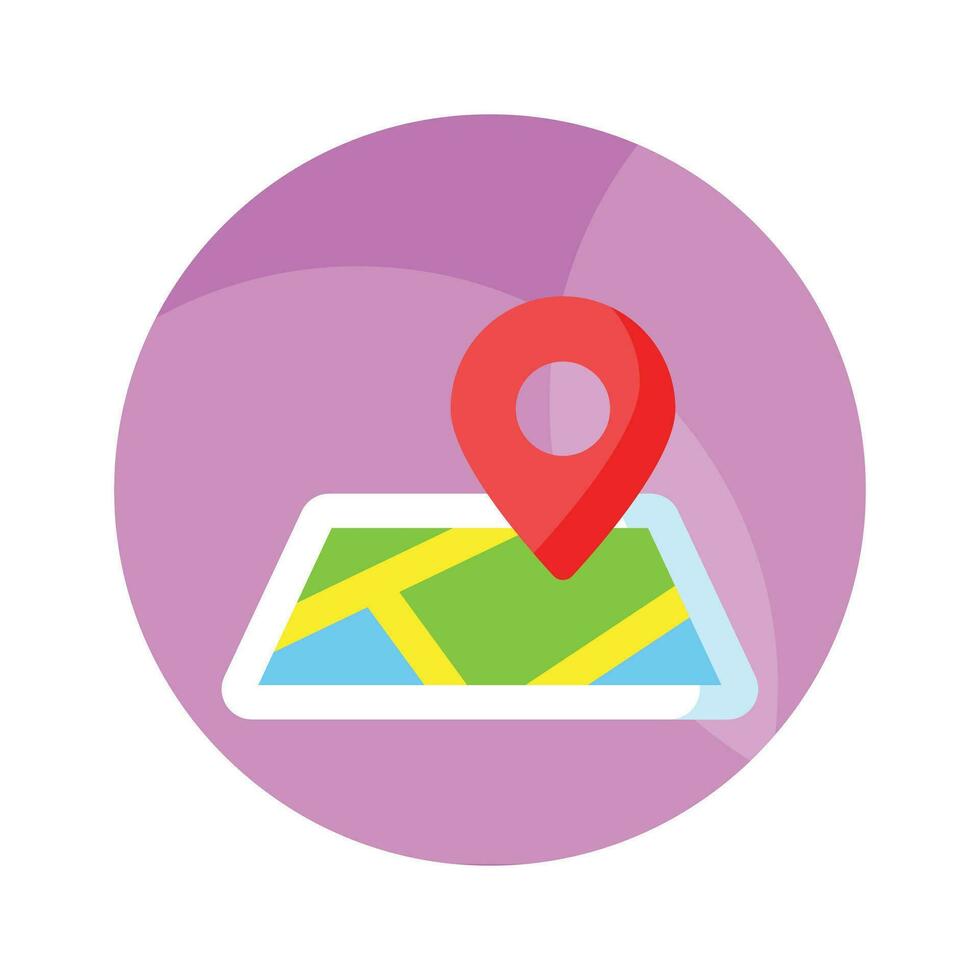 une graphique avec emplacement aiguille, branché icône de carte emplacement vecteur