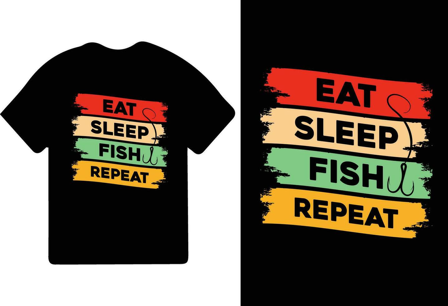 manger sommeil poisson répéter typographie pêche T-shirt conception. pêche vêtements typographie T-shirt conception. vecteur