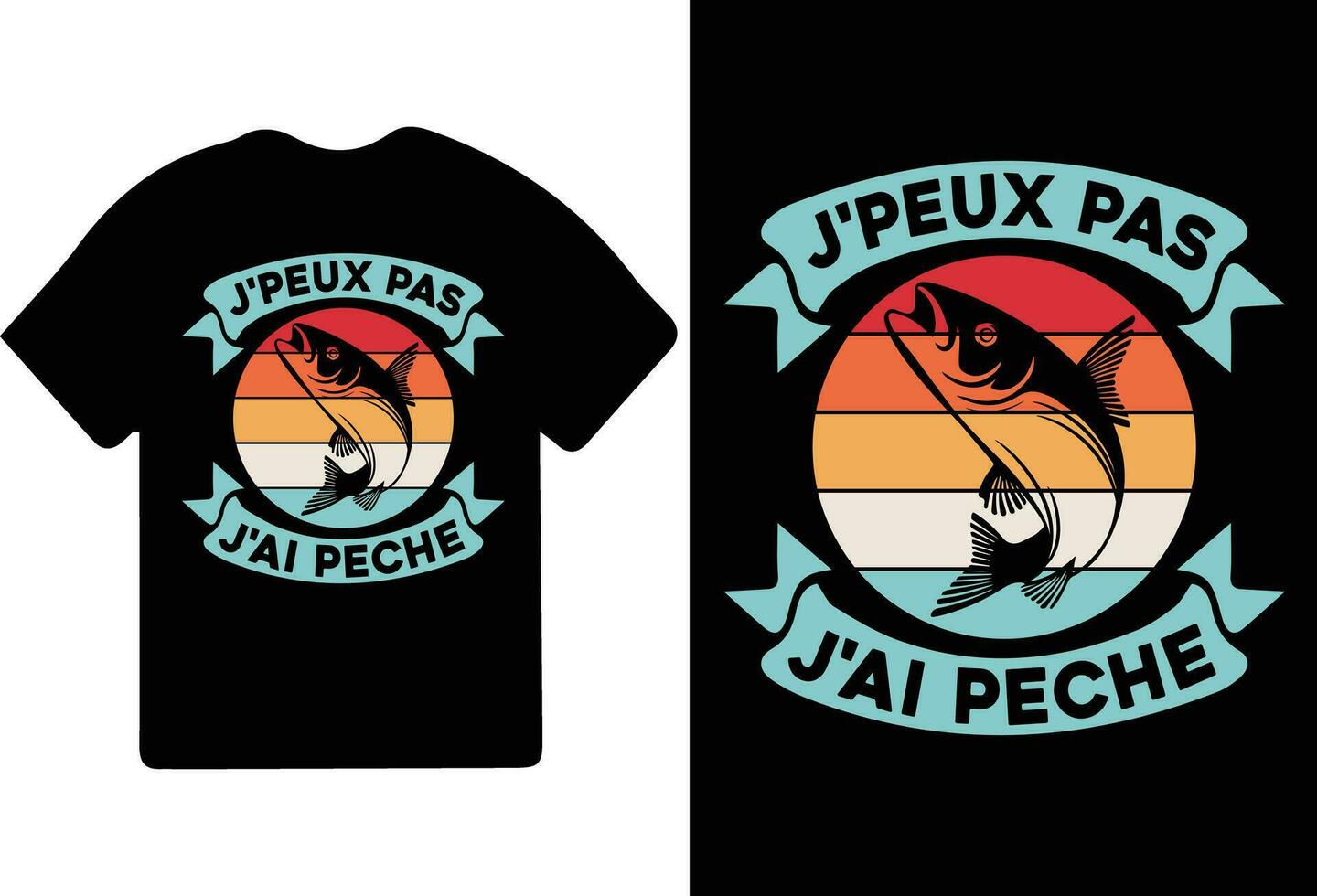 j'peux pas I have peche T-shirt conception, t chemise conception, pêche T-shirt conception. vecteur