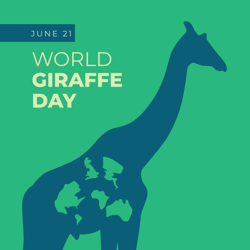 monde girafe journée conception modèle pour fête. girafe journée vecteur conception. girafe vecteur conception. plat conception de animal.