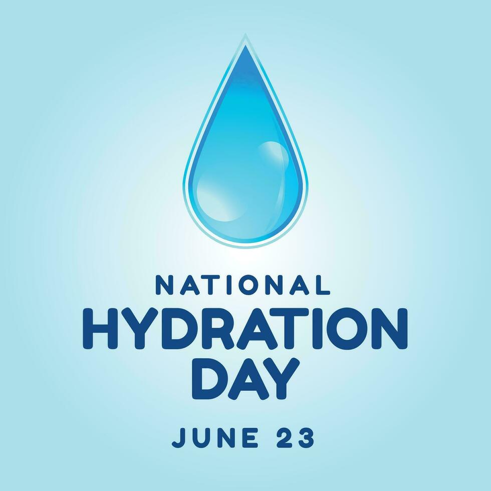 nationale hydratation journée conception modèle pour fête. hydratation journée vecteur illustration. l'eau laissez tomber vecteur illustration.