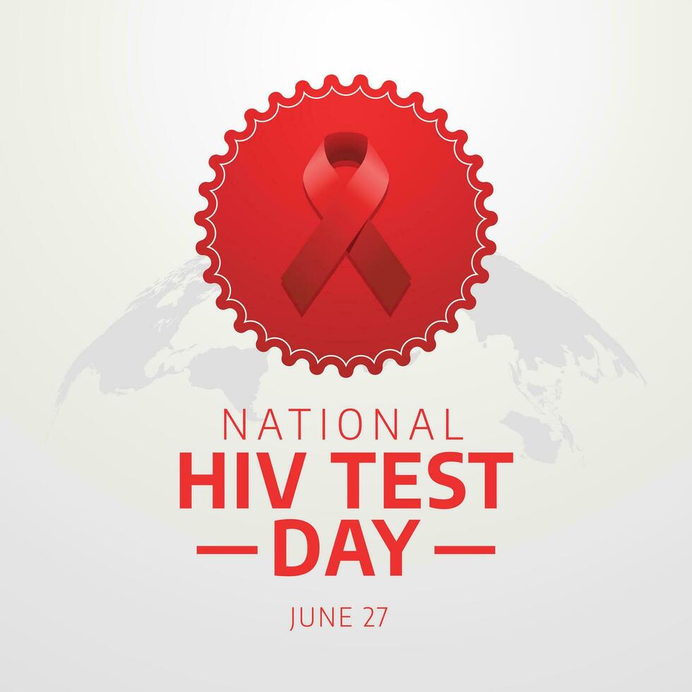 nationale HIV essai journée conception modèle pour fête. HIV essai journée. rouge ruban pour HIV conception. ruban vecteur conception.