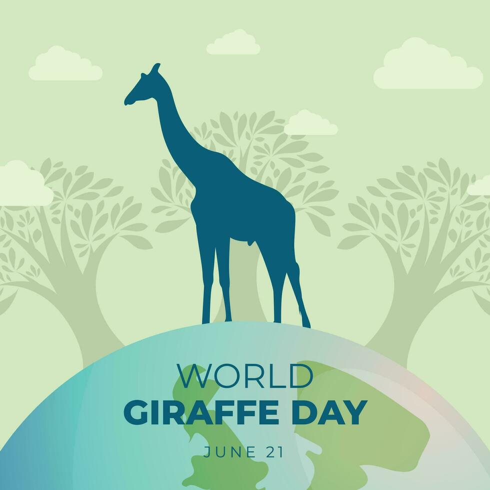 monde girafe journée conception modèle pour fête. girafe journée vecteur conception. girafe vecteur conception. plat conception de animal.
