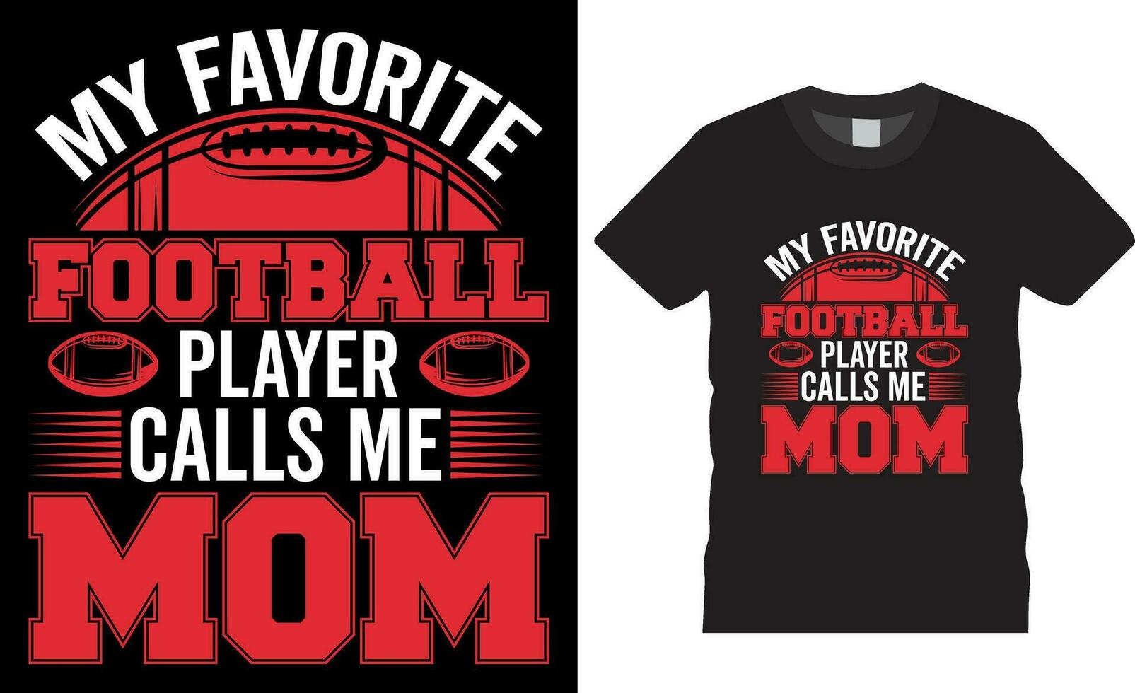 mon préféré Football joueur appels moi maman américain Football typographie T-shirt conception vecteur modèle