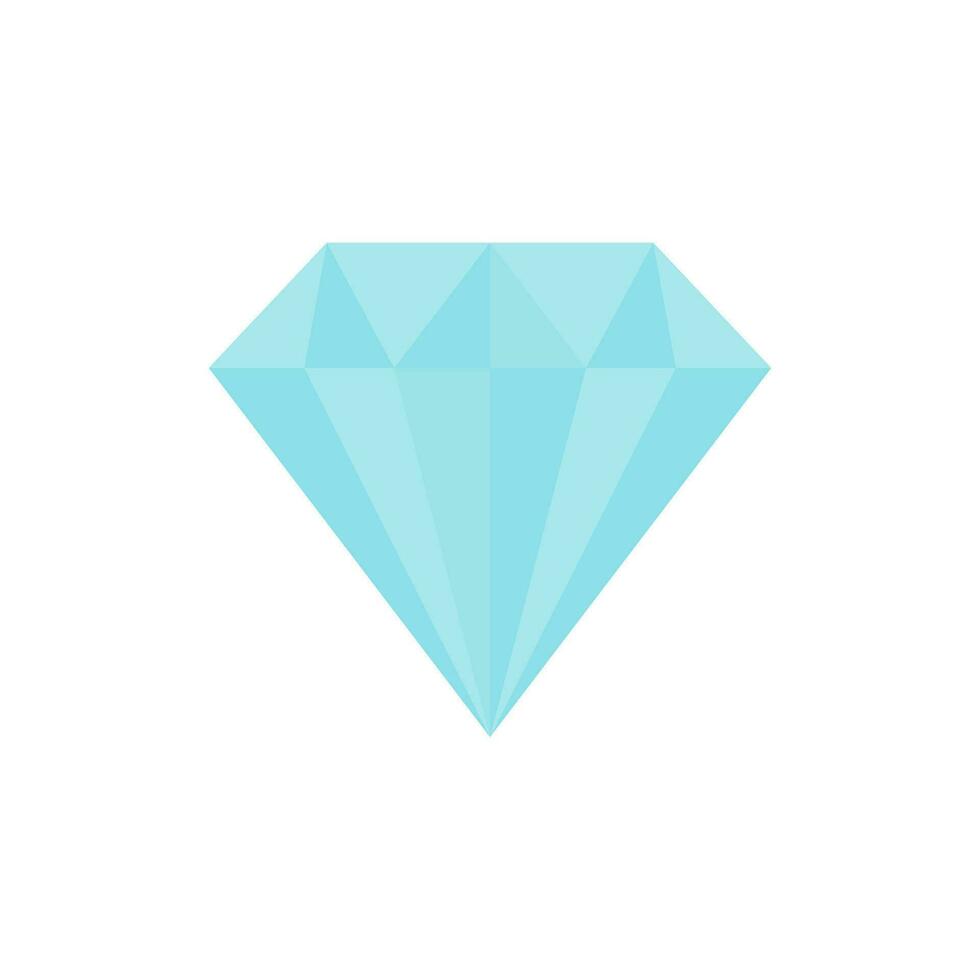 diamant plat conception vecteur illustration. gemme bijou logo symbole signe. vecteur illustration image. isolé sur blanc Contexte.