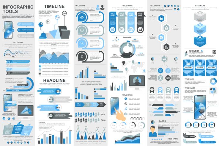 Modèle de conception infographique éléments visualisation de données vecteur