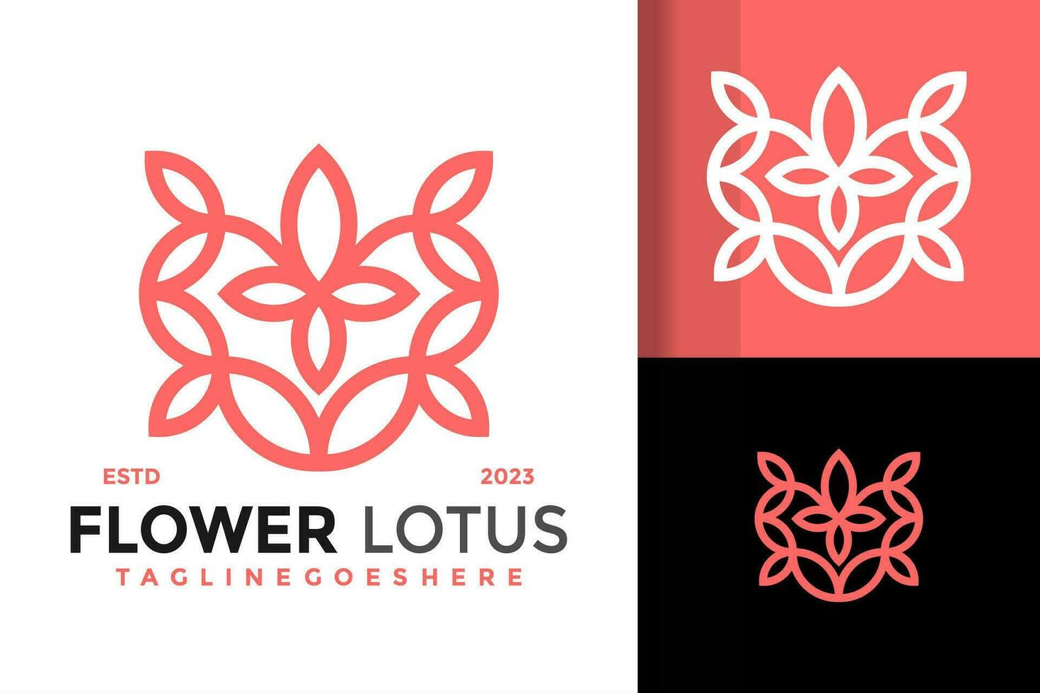 lotus fleur spa logo vecteur icône illustration