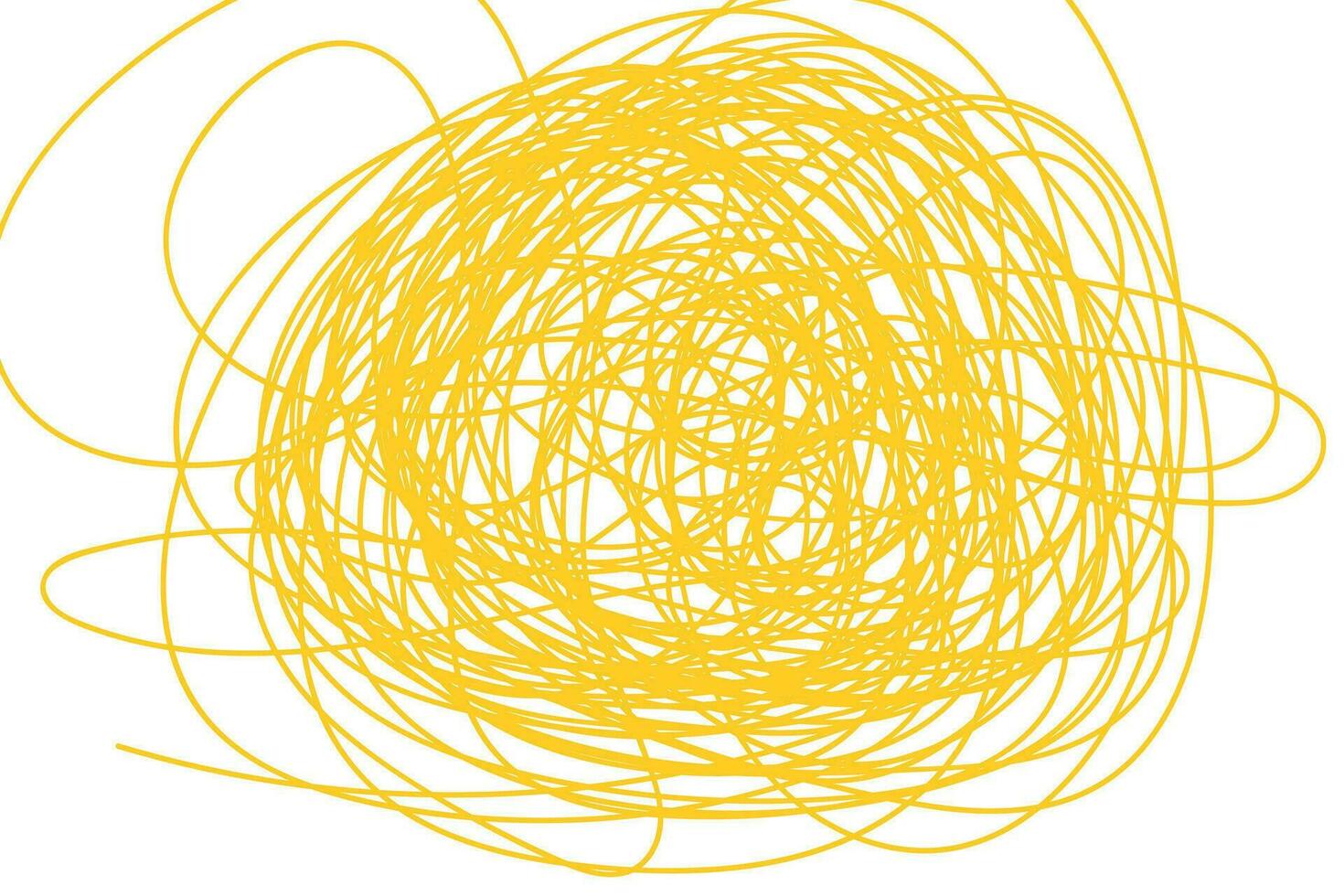 large abstrait Contexte avec Pâtes, macaroni ou spaghetti. horizontal bannière avec main tiré Jaune doubler, griffonnage Pâtes. vecteur illustration. vecteur illustration