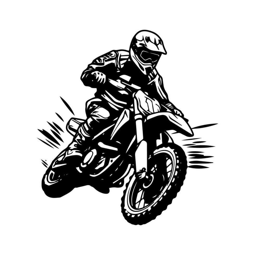 motocross logo conception illustration vecteur