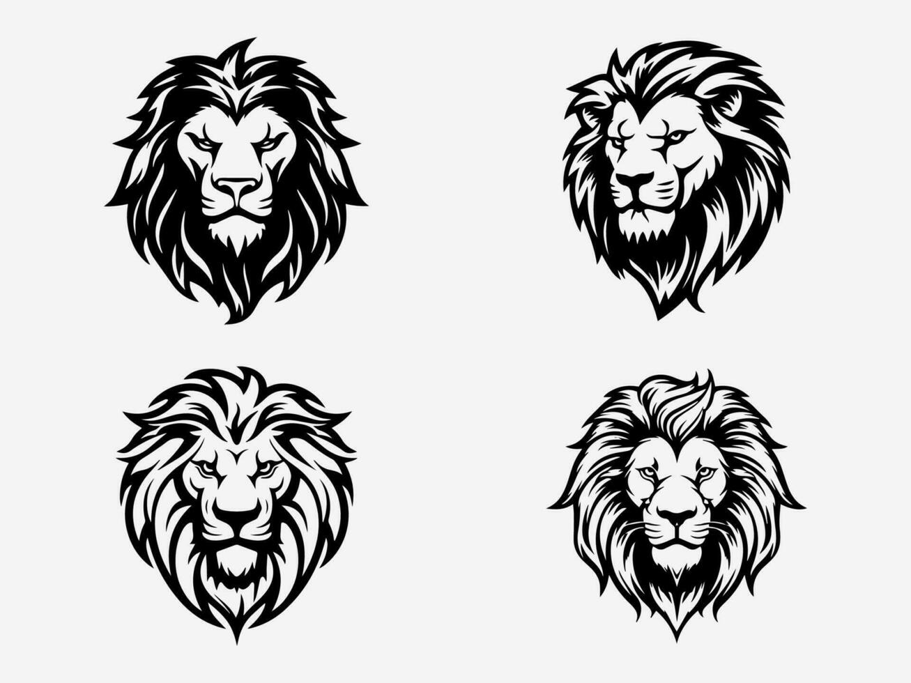 Lion main tiré logo conception illustration vecteur