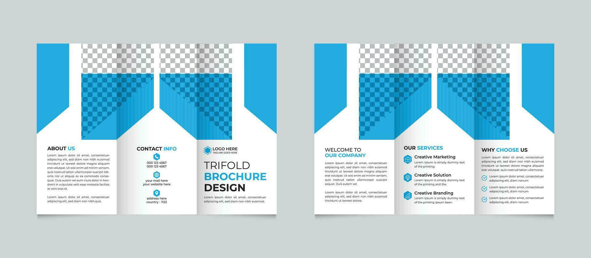 entreprise moderne minimal affaires à trois volets brochure conception modèle pour votre entreprise gratuit vecteur