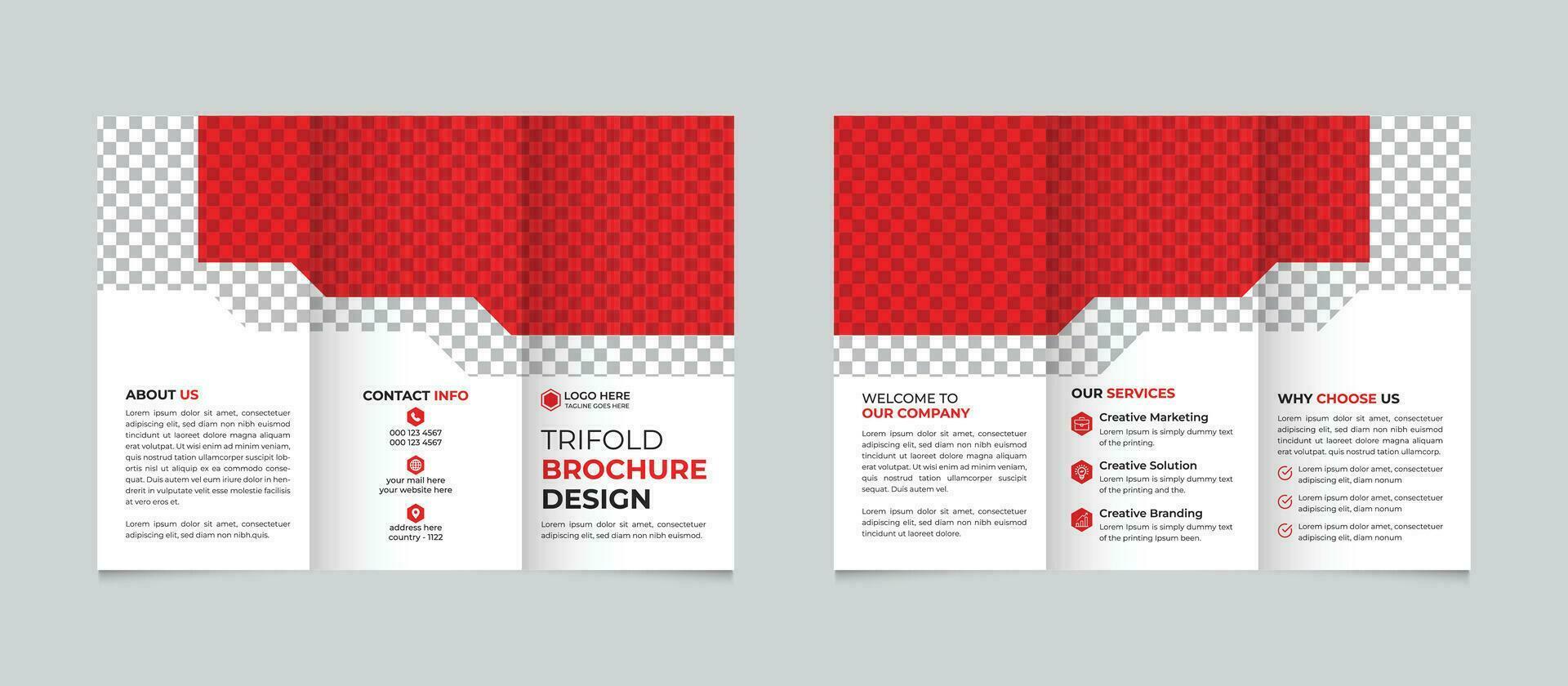 professionnel Créatif moderne affaires à trois volets brochure conception modèle pour votre entreprise gratuit vecteur