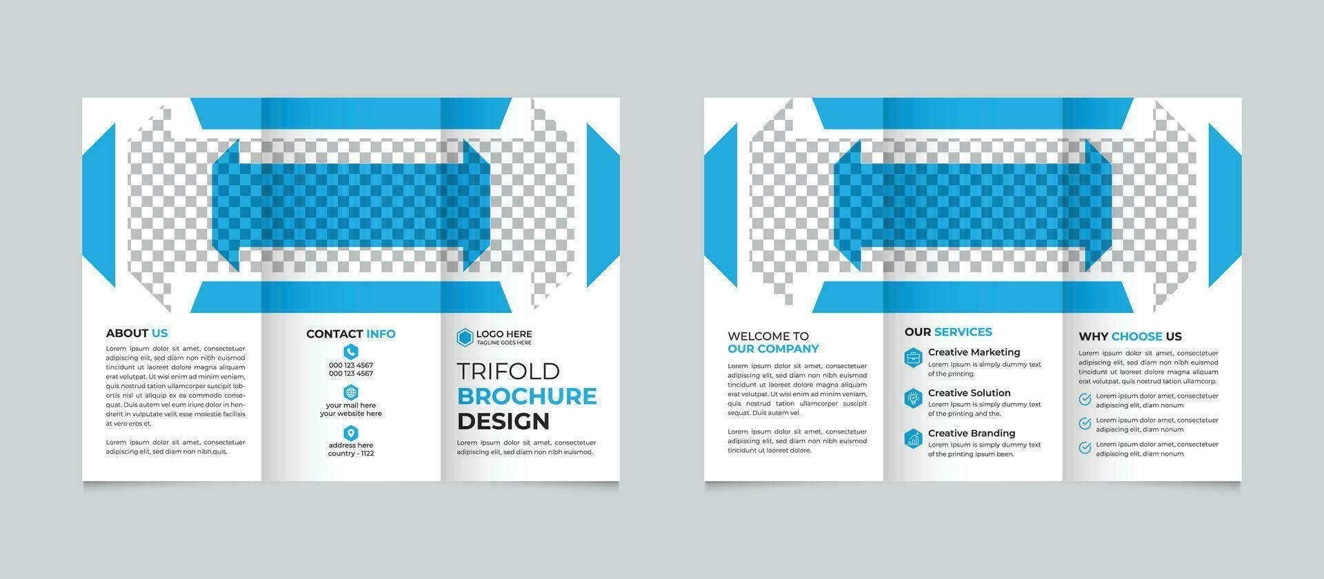 entreprise Créatif moderne minimal affaires à trois volets brochure conception modèle pour votre entreprise gratuit vecteur