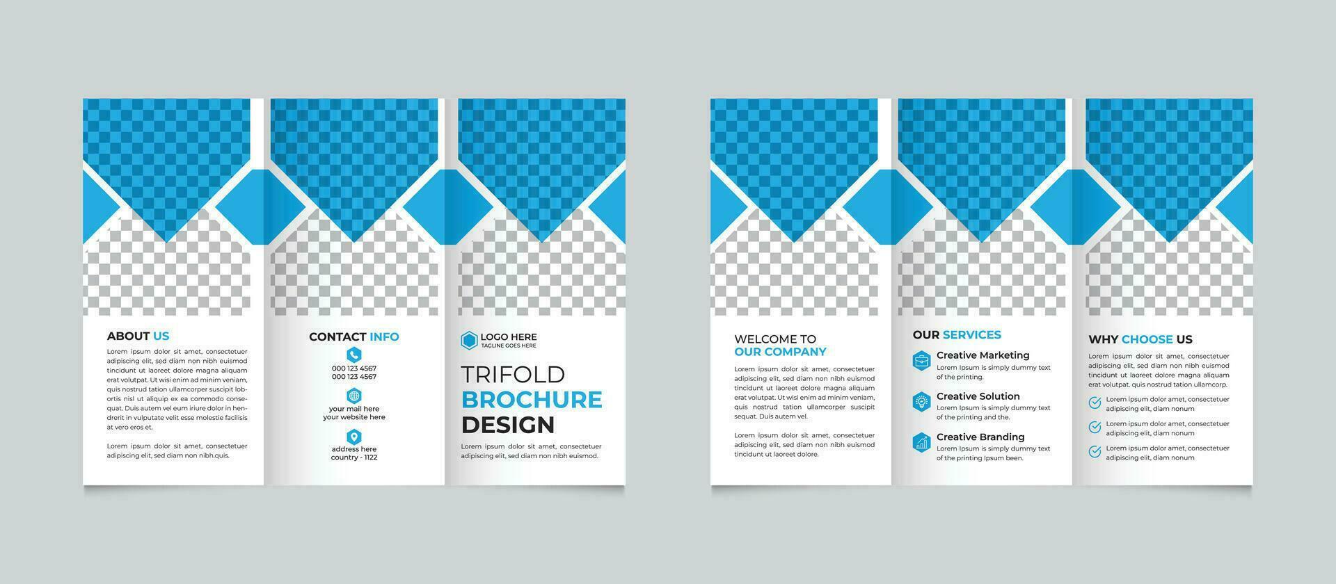 professionnel Créatif entreprise moderne minimal affaires à trois volets brochure conception modèle gratuit vecteur