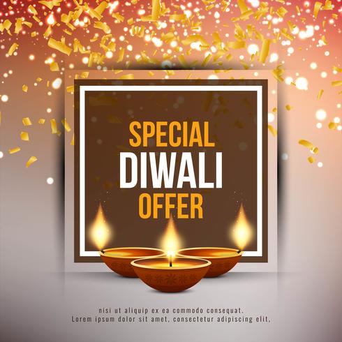 Résumé fond de l'offre du festival Happy Diwali vecteur