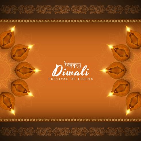 Abstrait joyeux Diwali beau fond décoratif vecteur