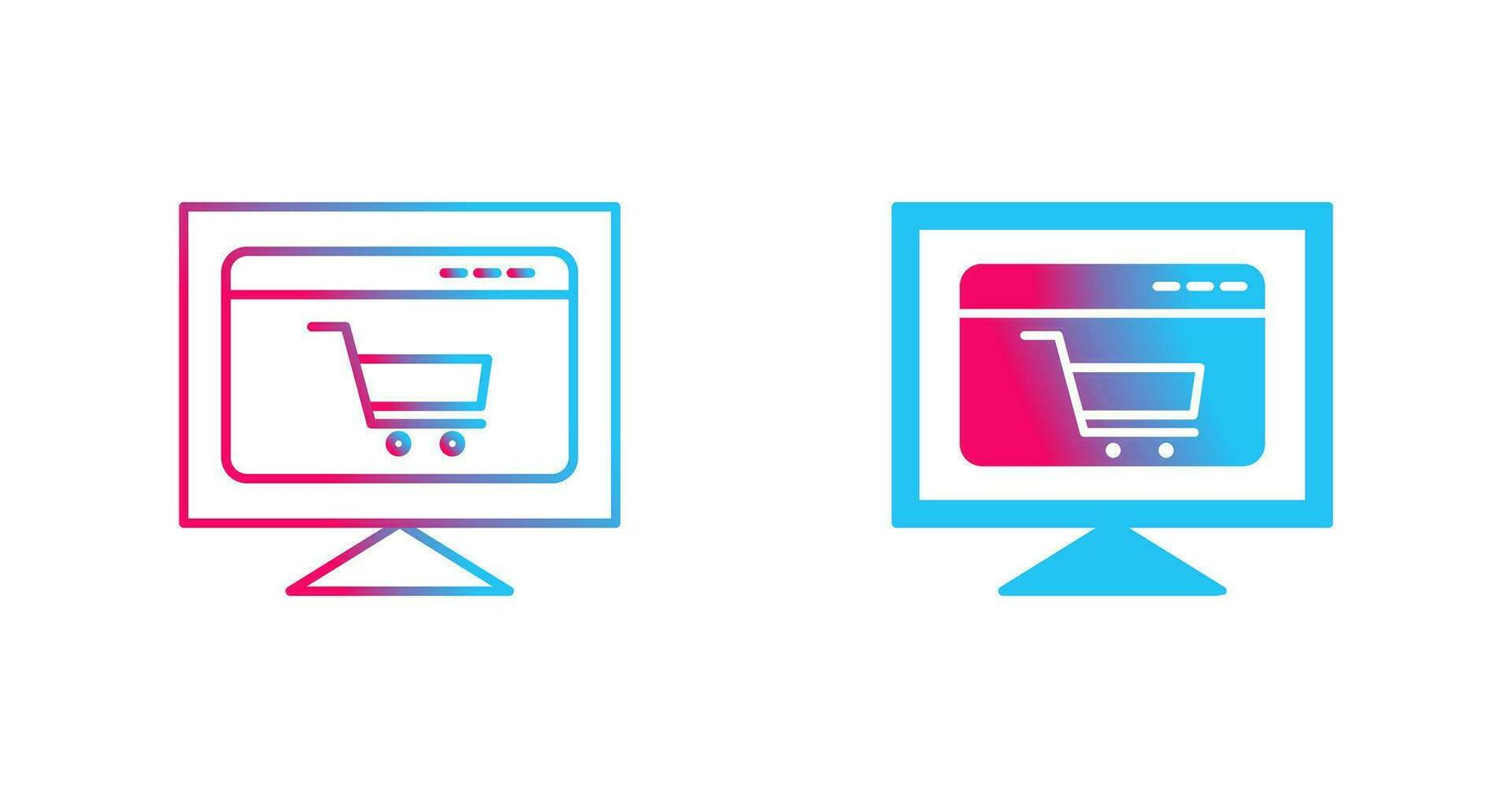 icône de vecteur de site de commerce électronique