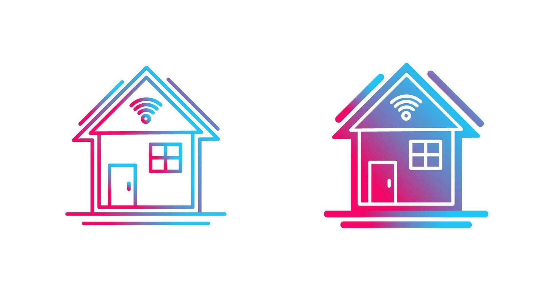 icône de vecteur de maison intelligente