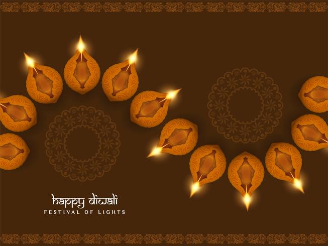 Abstrait religieux élégant Diwali heureux vecteur