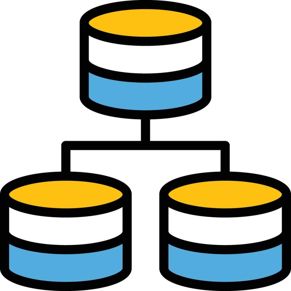 illustration vectorielle de réseau de base de données sur fond. symboles de qualité premium. icônes vectorielles pour le concept et la conception graphique. vecteur