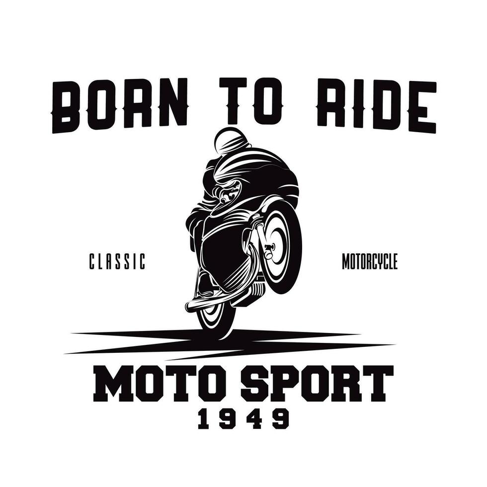 née à conduire, moto t- chemise conception, logo conception, vecteur art