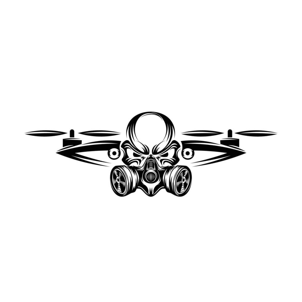 illustration vectorielle de drone logo design vecteur