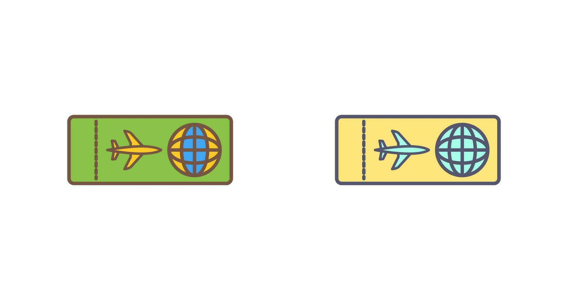 icône de vecteur de billets d'avion