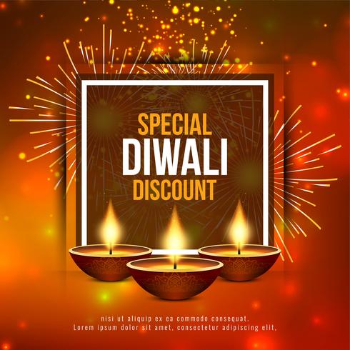 Résumé fond de l'offre du festival Happy Diwali vecteur