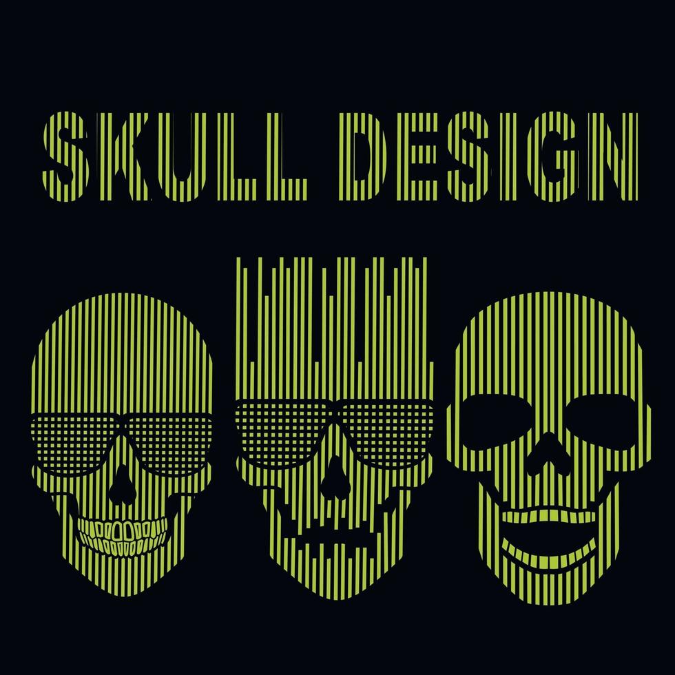 définir un signe numérique avec un crâne, des t-shirts design vintage vecteur