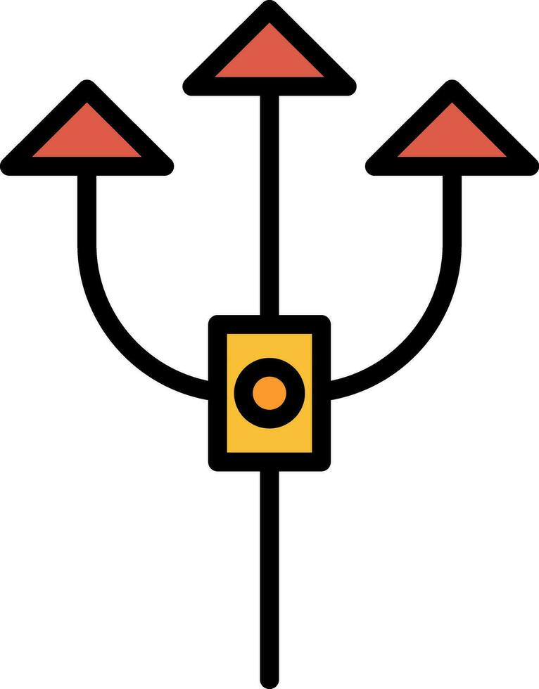 conception d'icône de vecteur de trident