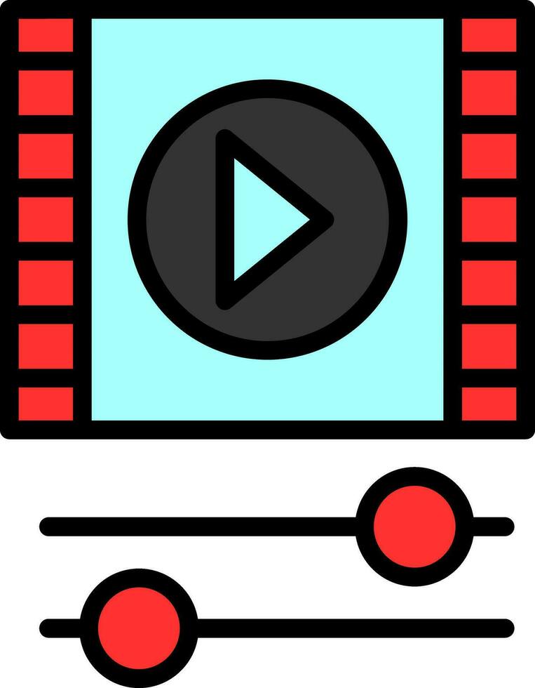 conception d'icônes vectorielles vidéo vecteur